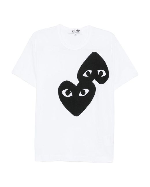 COMME DES GARÇONS PLAY White Cotton T-Shirt