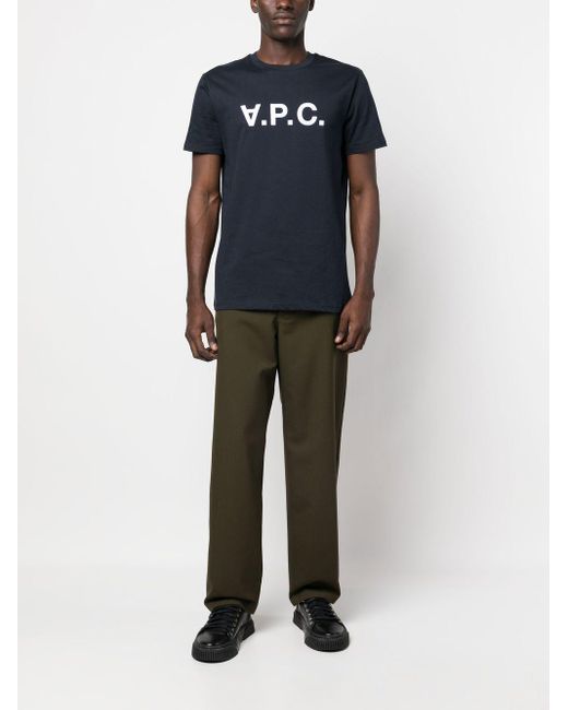 A.P.C. Blue Vpc Organic Cotton T-shirt for men