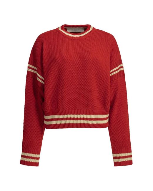 Golden Goose Deluxe Brand Red Cotton Crewneck Sweater