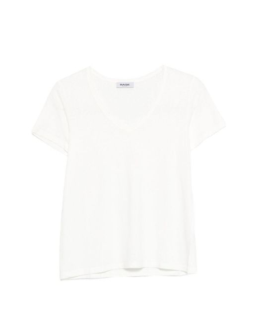 Base London White Linen T-Shirt