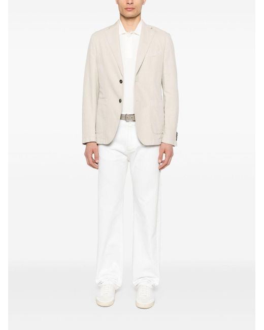 Manuel Ritz Natural Single Breasted Blazer for men