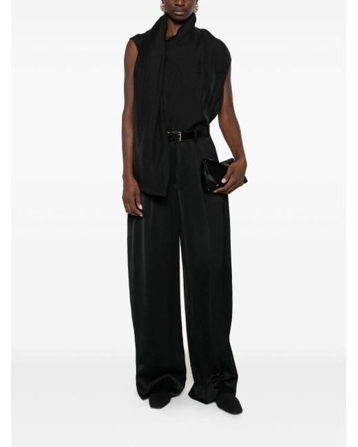Totême  Black Scarf Blouse
