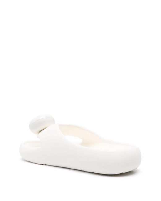 Loewe White Foam Thong Sandals