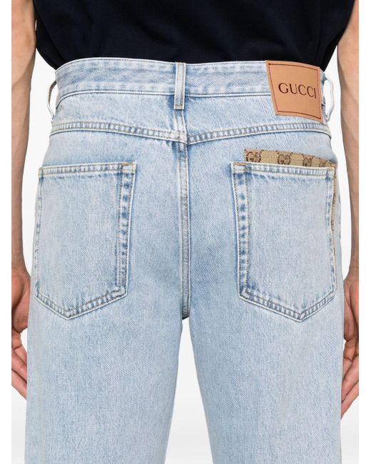 Gucci Blue Washed Denim Jeans for men