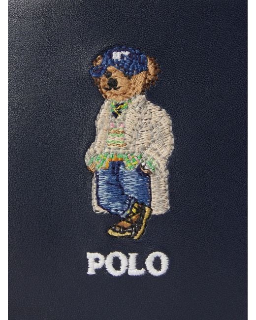Polo Ralph Lauren Blue Polo Bear Bi-Fold Wallet for men