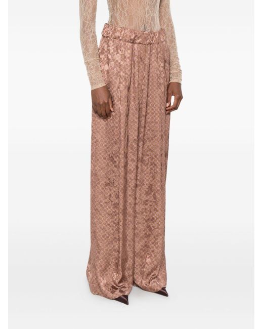 Dries Van Noten Pink Pila Cotton Trousers
