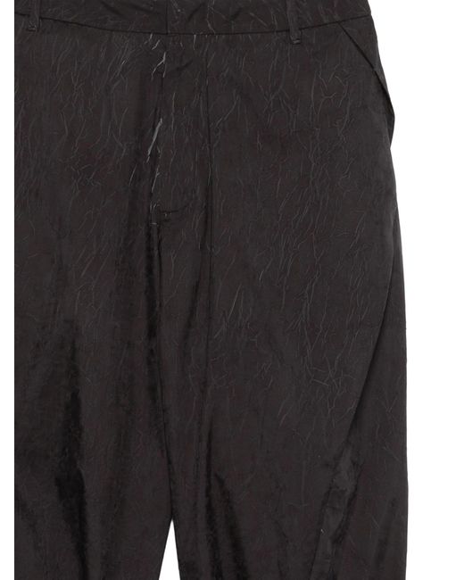Adererror Black Trousers With A Wrinkled Effect for men