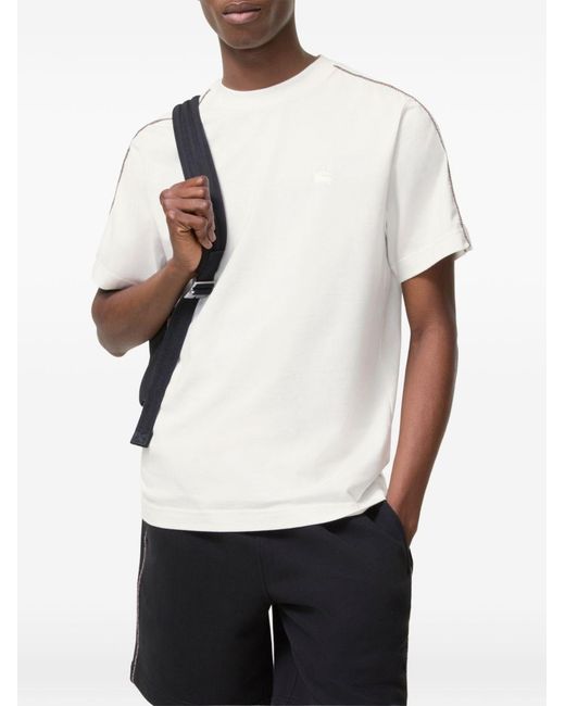 Burberry White Seth Cotton T-Shirt for men