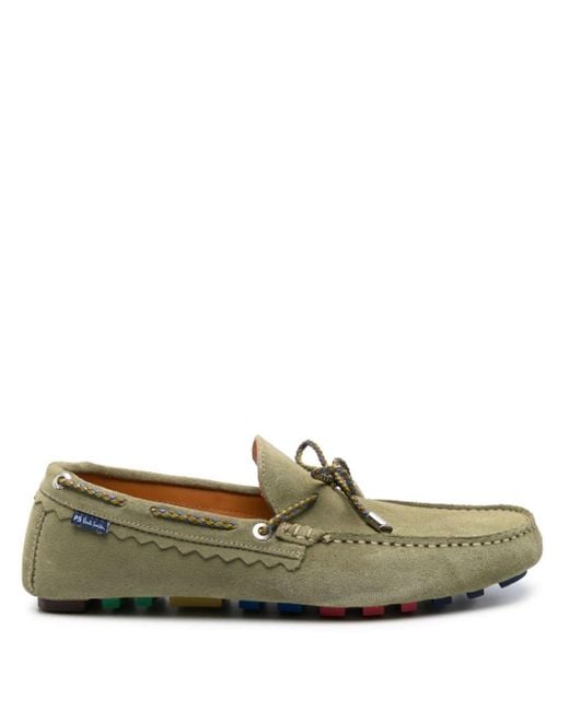 PS by Paul Smith Green Springfield Suede Leather Loafers for men