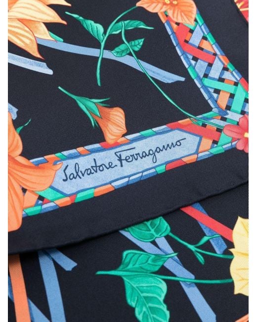 Ferragamo Blue Scarfs Clear