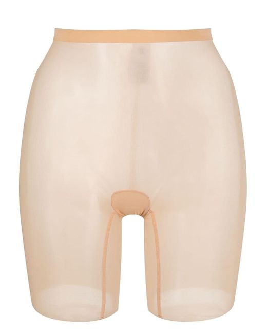 Wolford Natural Neutral Tulle Control Shorts - Women's - Polyamide/spandex/elastane