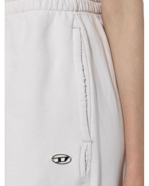 DIESEL White Cotton Sweatpants