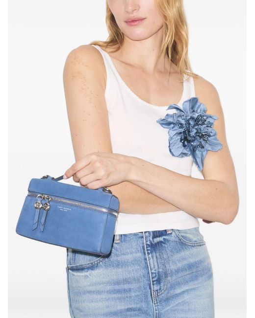 Tory Burch Blue Romy Leather Vanity Case
