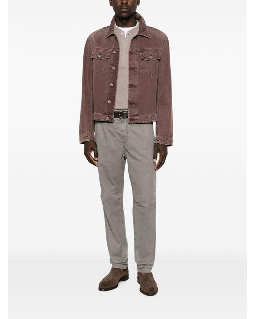 Brunello Cucinelli Gray Cotton Trousers for men