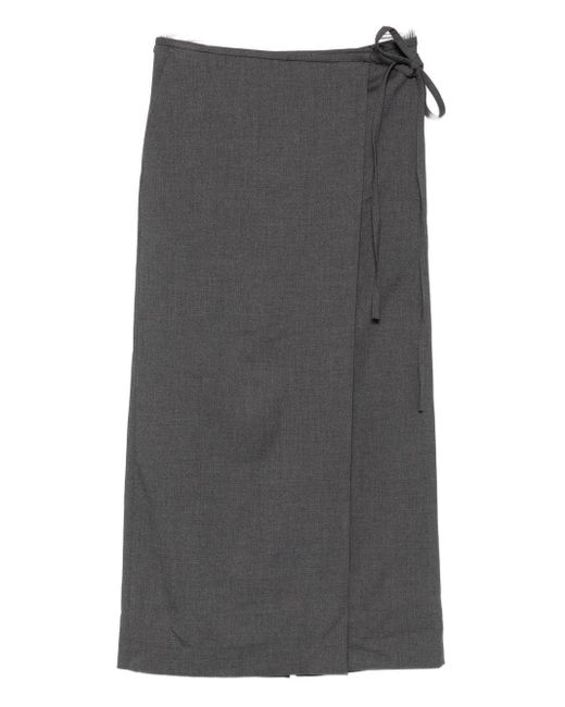 DUNST Gray Midi Wrap Skirt