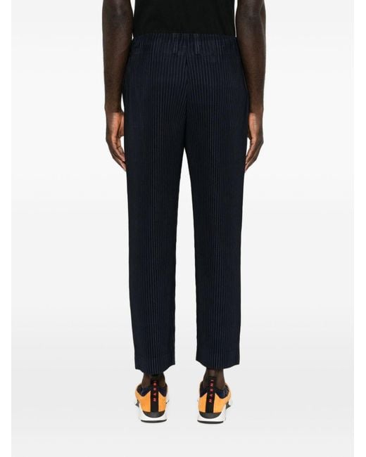 Homme Plissé Issey Miyake Blue Pleated Trousers for men