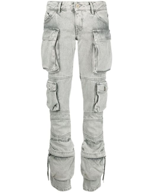 The Attico Gray Essie Denim Cargo Jeans