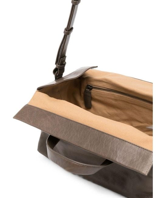 Lihann George White Lili Leather Tote Bag