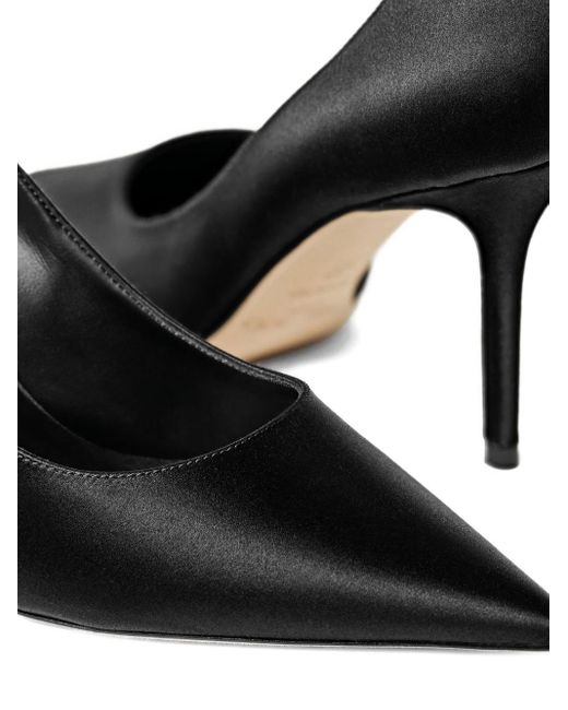 Jimmy Choo Black Lvoe Leather Pumps