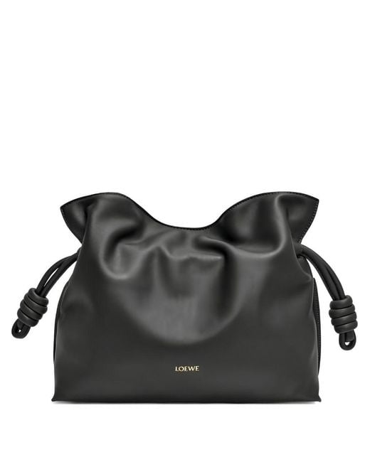 Loewe Black "Flamenco Clutch" Handbag