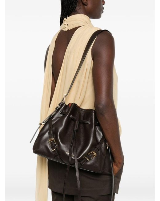 Givenchy Black Voyou Small Leather Bucket Bag