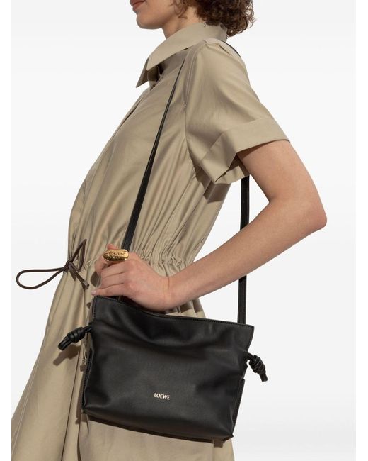 Loewe Black Flmaneco Leather Mini Clutch