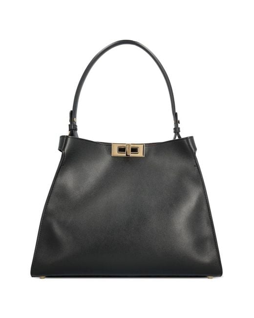 Fendi Black Way Medium Leather Tote