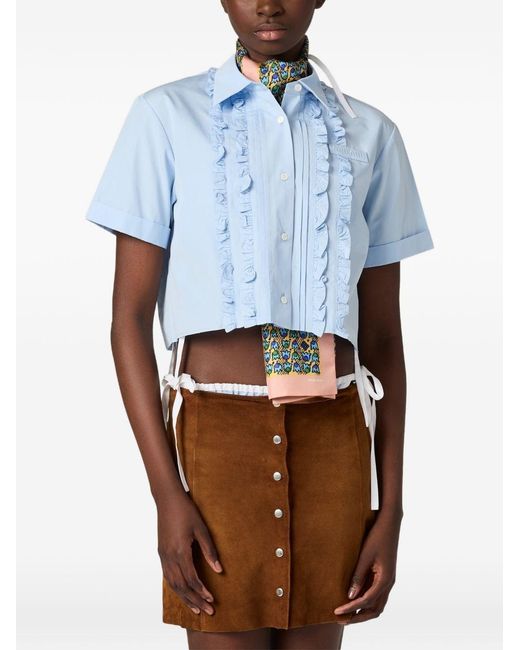 Miu Miu Blue Cotton Shirt