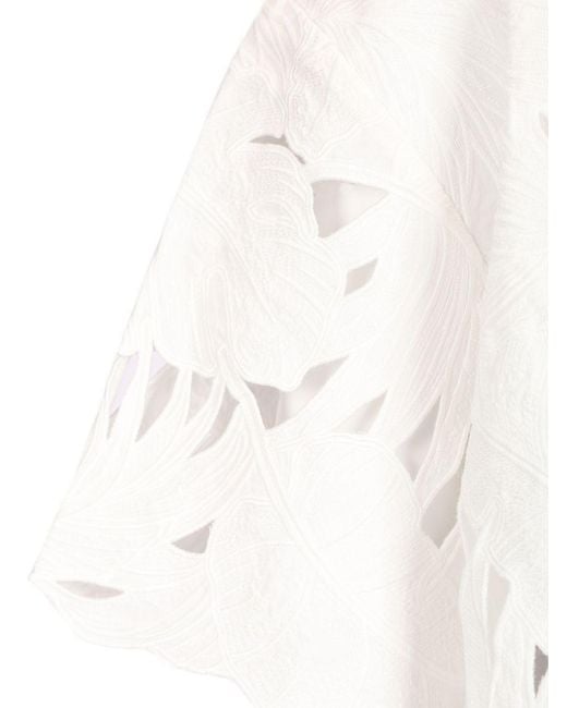 Zimmermann White Mahon Cotton Shirt