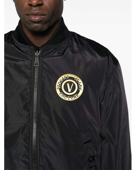 Versace Black Barocco-Print Reversible Jacket for men