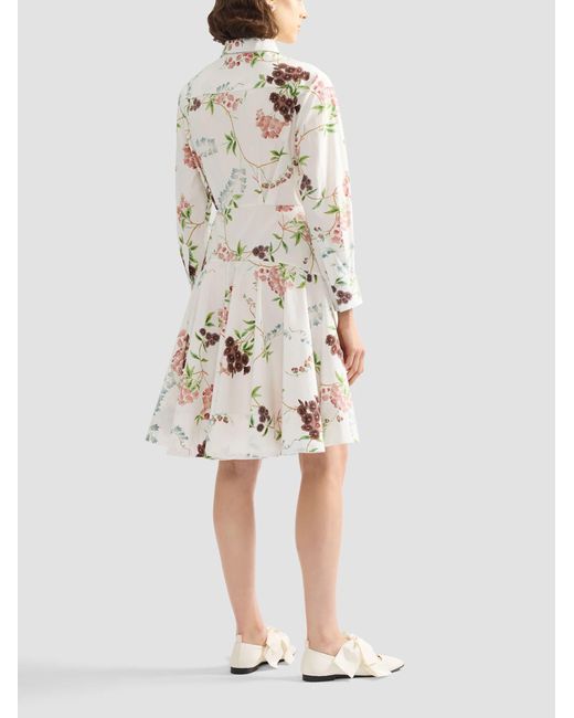 Erdem White Floral Print Mini Dress
