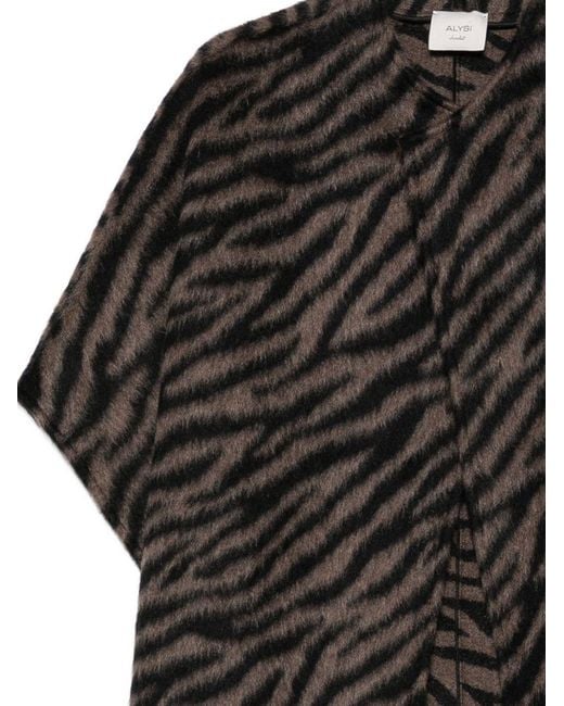 Alysi Black Wool Cape