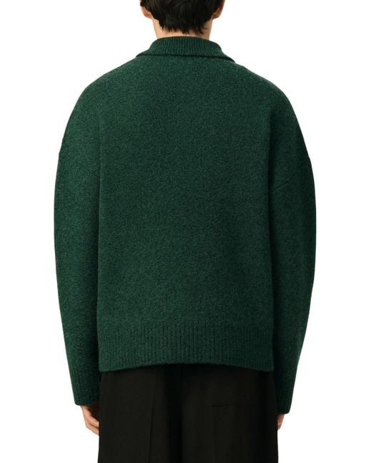 AMI Green Ami De Coeur Polo Shirt for men