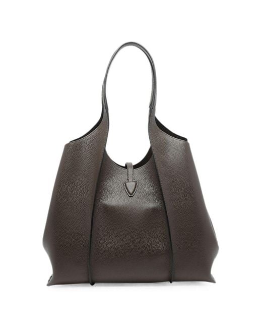 Tod's Black T Timeless Medium Leather Tote Bag