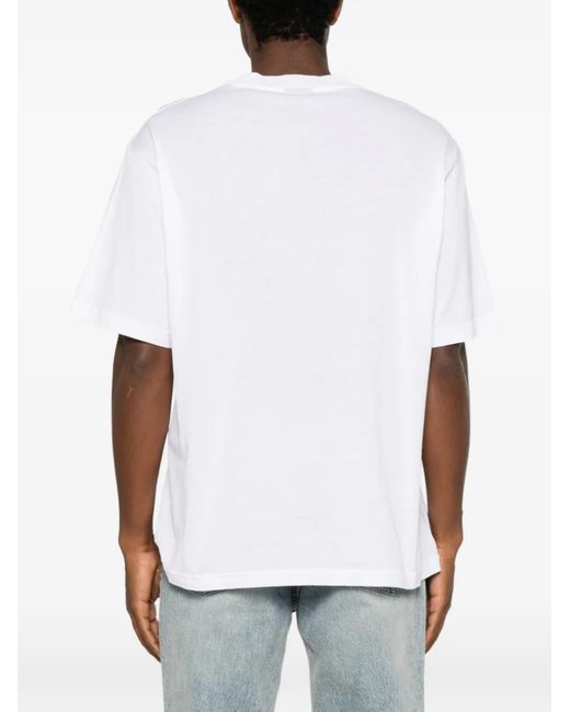 Gucci White Fake Cotton T-Shirt for men