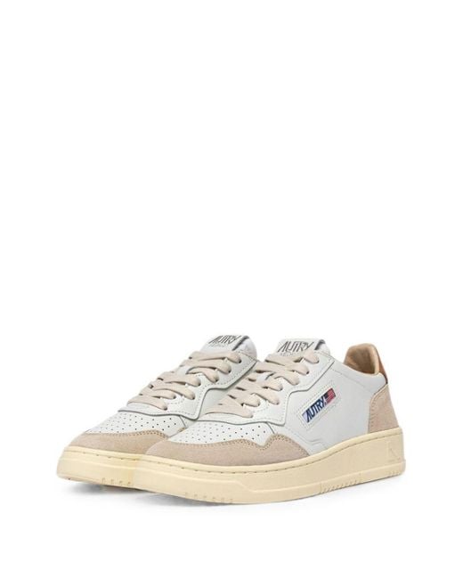 Autry White Medialist Low Sneakers for men
