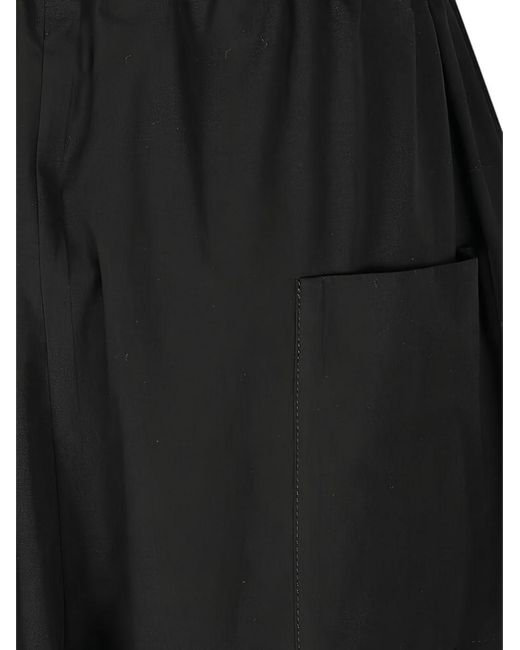 MIZUIRO Black Cotton Trousers