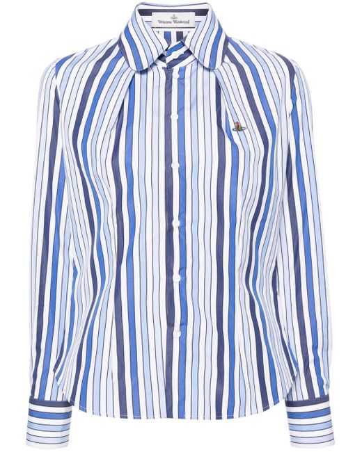Vivienne Westwood Blue Striped Cotton Shirt