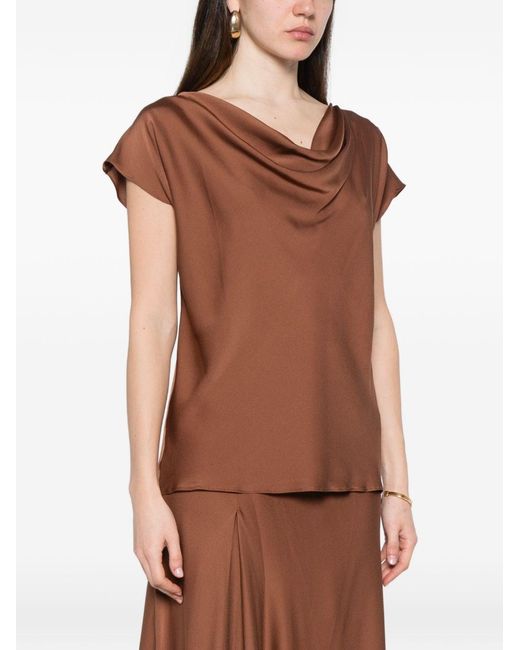 Silk95five Brown Mizner Silk Top