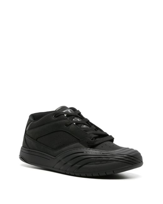 Givenchy Black Panelled Leather Sneakers for men