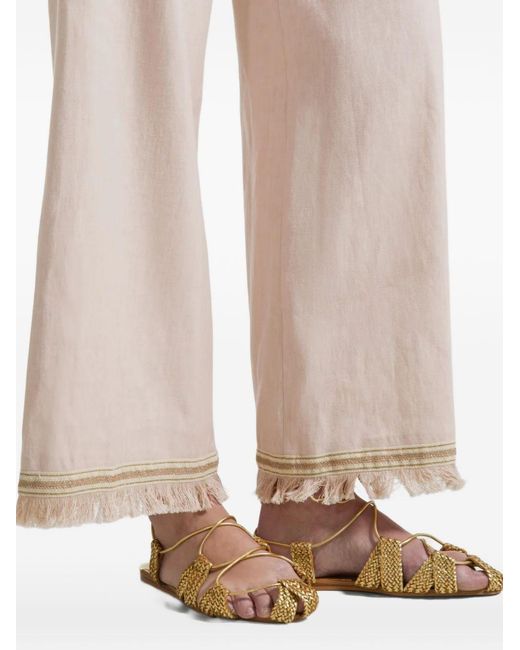 Seventy White Stretch Linen Trousers