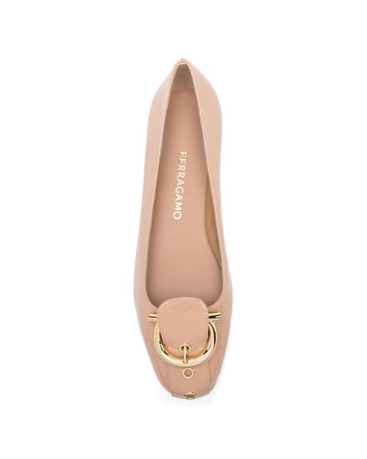 Ferragamo Natural Leather Ballets