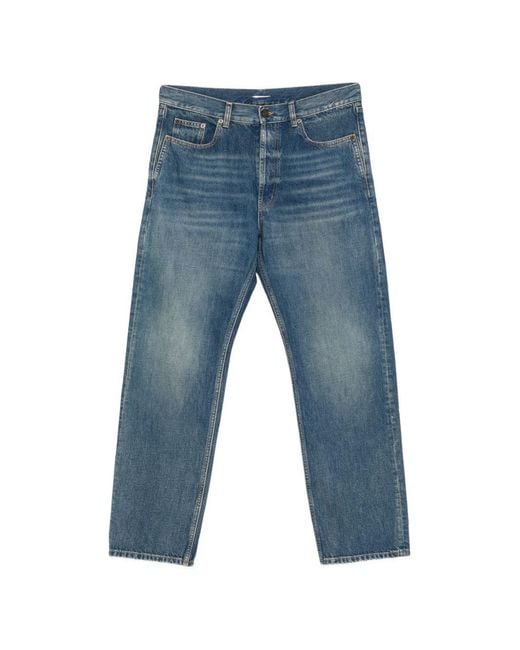 Saint Laurent Blue Straight Denim Jeans for men