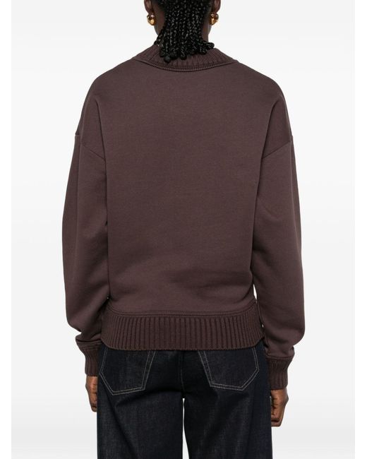 Closed Purple Cotton Crewneck Sweatshirt