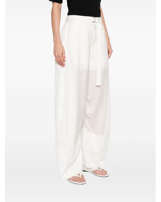 Sacai White Wool Trousers