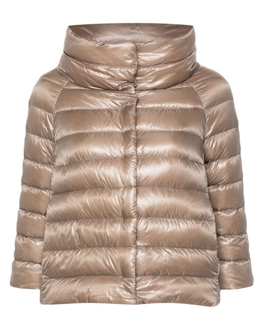 Herno Brown Sofia Short Down Jacket
