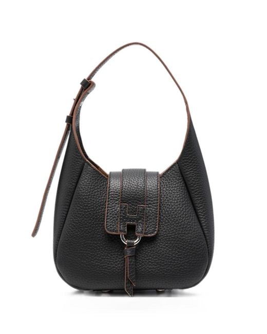 Hogan Black Trend Mini Leather Hobo Bag