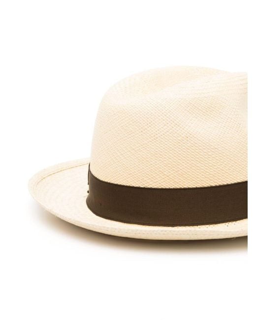 Borsalino Natural Side-bow Straw Sun Hat for men