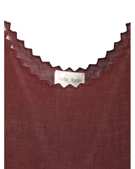Forte_forte Red Linen Top