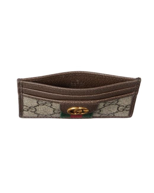 Gucci Gray Ophidia Gg Card Case for men